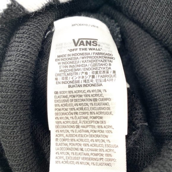 Vans WM Spirit Pom Black Checker Beanie Skateboarding Hat Women Men VN0A5LG3BLK - Picture 8 of 9